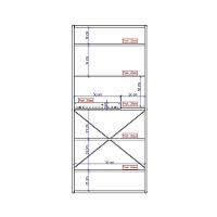 Estante Alta Com Bandeja Madeirada E Tubos Pretos - 6