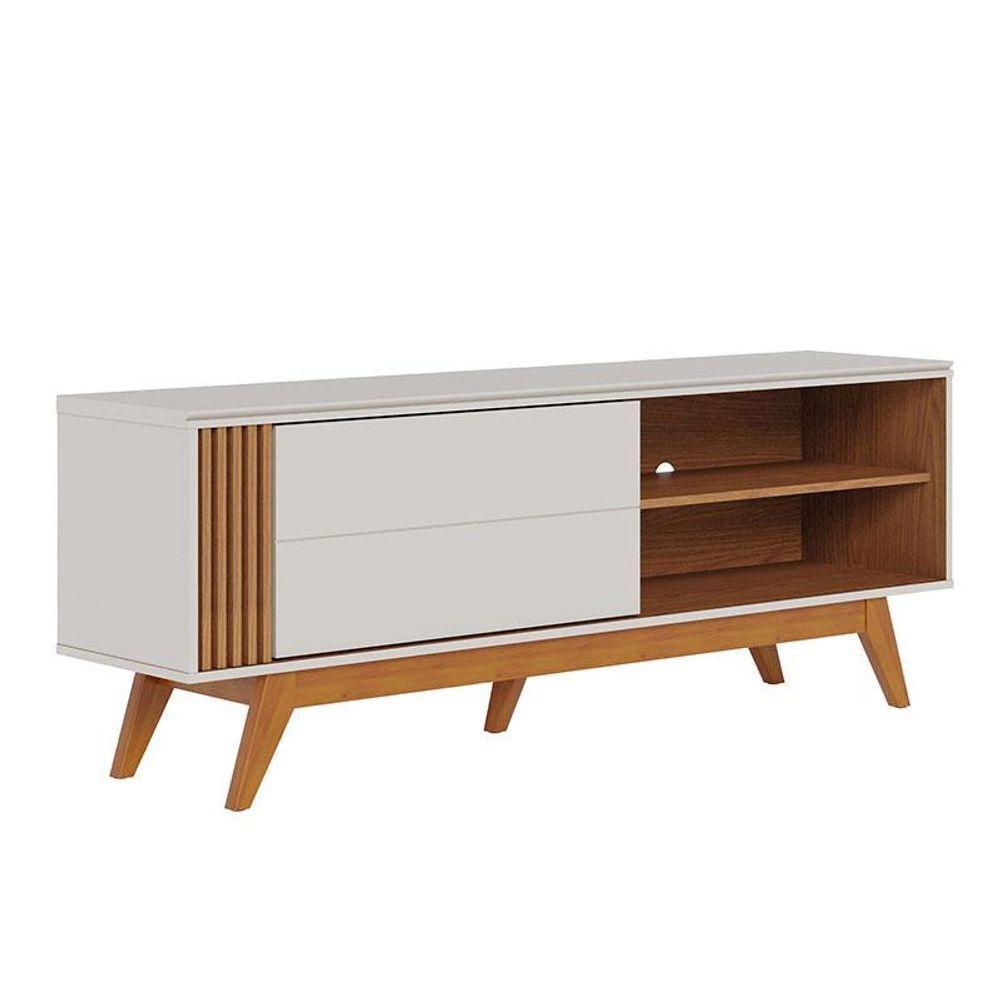 Rack Bancada Otawa Com Mesa De Centro Jeri Off White Freijó E Aparador Riviera Freijó - Colibri - 2