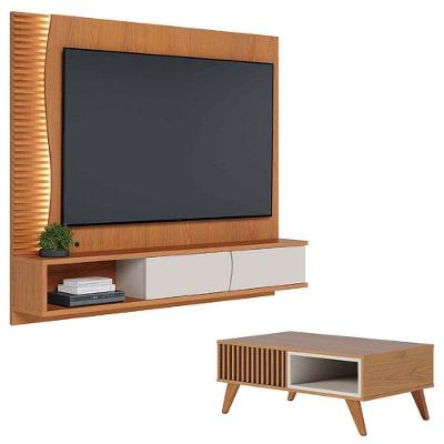 Home Suspenso Egeu Com Mesa De Centro Jeri Freijó Off White - Colibri