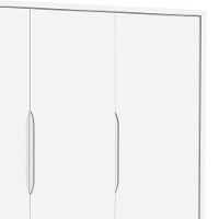 Guarda-roupa Retrô 3 Portas Théo New Branco Fosco Com Natural - Moveisaqui