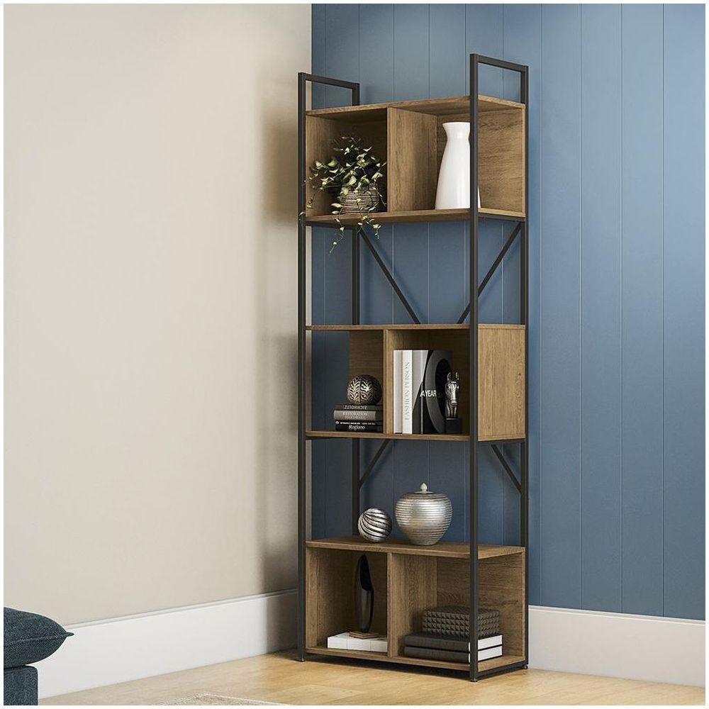 Estante Alta 3 Nichos Industrial Freijó 2,00m X 72cm - 1