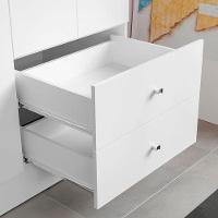 Guarda Roupa Solteiro Versa 3 Portas Branco Rosa Flex Fosco Com Armário Multiuso Luna Branco Fosco - Kits Paraná - 5