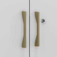 Guarda Roupa Solteiro Versa 3 Portas Branco Rosa Flex Fosco Com Armário Multiuso Luna Branco Fosco - Kits Paraná - 9