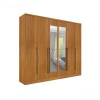 Guarda Roupa Sevilla Casal 6 Portas Com Espelho Tcil Cor:cinamomo - 2