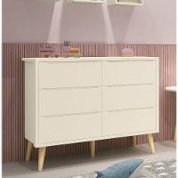 Cômoda 6 Gavetas Théo New Areia Fosco Com Natural - Moveisaqui - 2