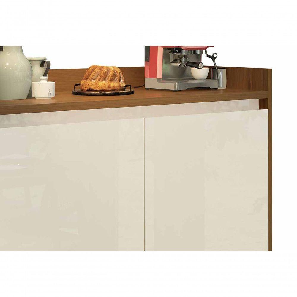 Balcão Buffet Retrô Delta 2 Portas Freijó Com Off White - Moveisaqui - 3