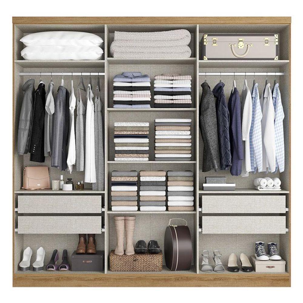 Guarda Roupa Casal Passione Ultra 6 Portas Capuccino Cacau E Cômoda Gaveteiro Condessa Cappuccino - Thb - 3