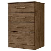 Guarda Roupa Solteiro Lima Com Cômoda Ms913 E Armário Multiuso New íris Castanho Wood - Moval