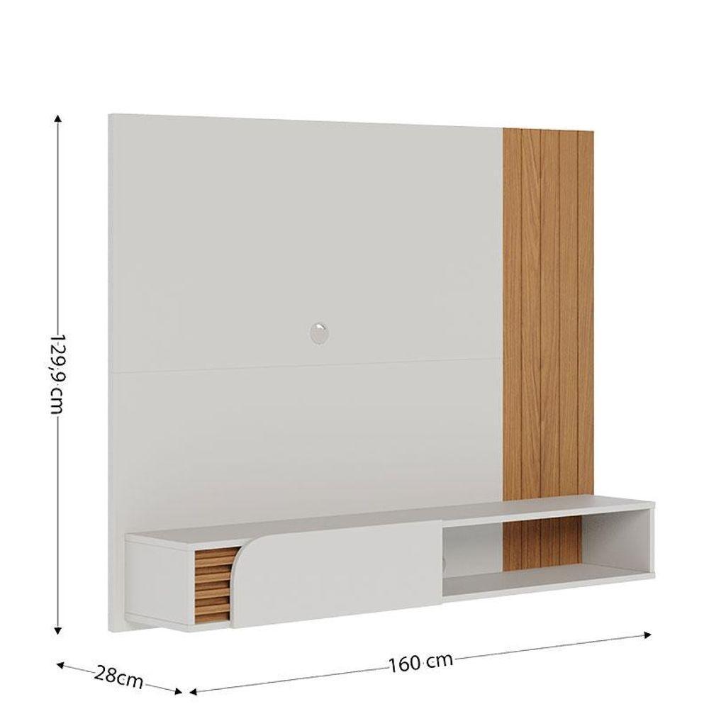 Home Suspenso Jurerê 1.6 Com Mesa De Centro Jeri Off White Matte Freijó E Aparador Riviera Freijó - Colibri - 4