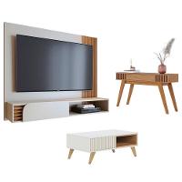 Home Suspenso Jurerê 1.6 Com Mesa De Centro Jeri Off White Matte Freijó E Aparador Riviera Freijó - Colibri - 1