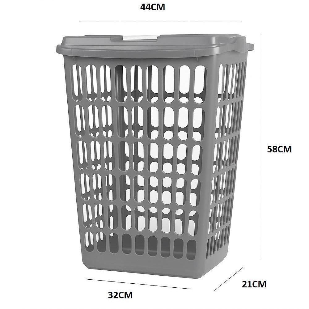 Cesto Roupa Suja 48 Litros Organizador Grande Multiuso Lavanderia Quarto Telado Roupeiro Grande 48l Brinquedo Banheiro C - 7