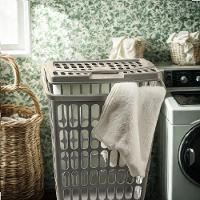 Cesto Roupa Suja 48 Litros Organizador Grande Multiuso Lavanderia Quarto Telado Roupeiro Grande 48l Brinquedo Banheiro C - 2