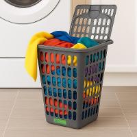 Cesto Roupa Suja 48 Litros Organizador Grande Multiuso Lavanderia Quarto Telado Roupeiro Grande 48l Brinquedo Banheiro C - 3