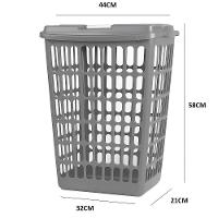 Cesto Roupa Suja 48 Litros Organizador Grande Multiuso Lavanderia Quarto Telado Roupeiro Grande 48l Brinquedo Banheiro C - 7