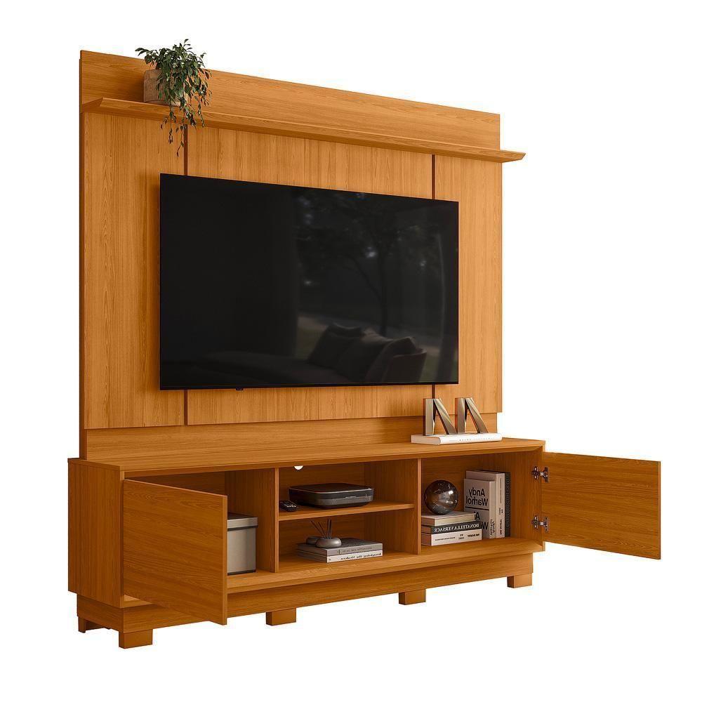 Estante Home Theater Siena Cinamomo Para Tv Até 75” Com Pés - Madetec Cinamomo - 3