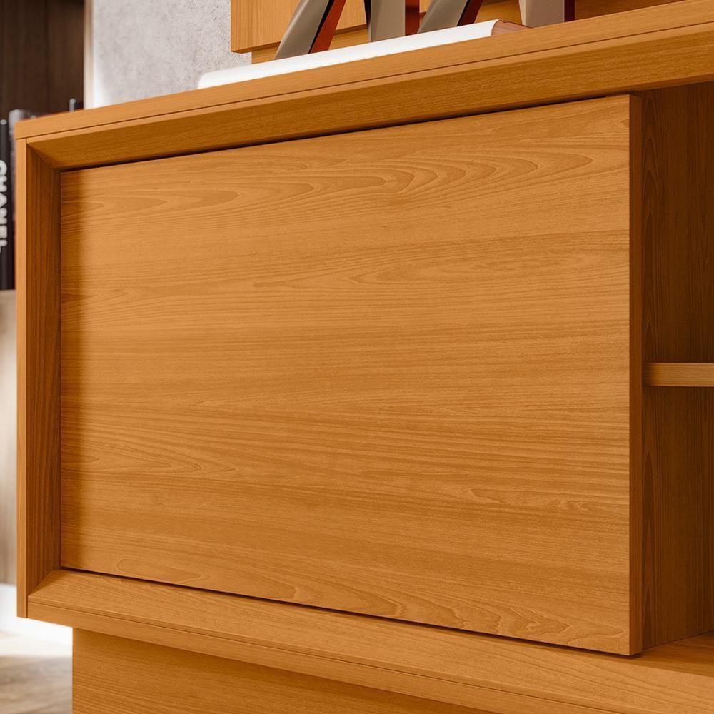 Estante Home Theater Siena Cinamomo Para Tv Até 75” Com Pés - Madetec Cinamomo - 5