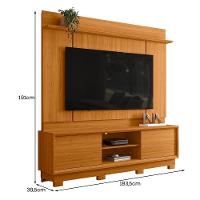 Estante Home Theater Siena Cinamomo Para Tv Até 75” Com Pés - Madetec Cinamomo - 6