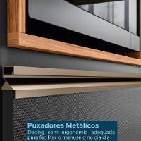 Armario Aereo 120 Cm E Armario Aereo 60 Cm Vidro Proenca Nogueira Carbono Prime Demartez - 8