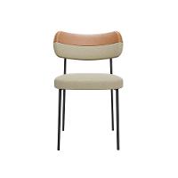 Cadeira De Jantar Base Ferro Nile Pu Caramelo-linho A08 - D'rossi Bege - 6