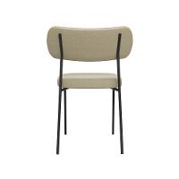 Cadeira De Jantar Base Ferro Nile Pu Caramelo-linho A08 - D'rossi Bege - 8