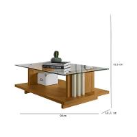 Estante Home Theater Suspenso íris Cumaru Com Mesa De Centro Frizz Cumaru Opala - Madetec - 5