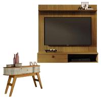 Estante Home Theater Suspenso íris Cumaru Com Aparador Estoril Cumaru Opala - Madetec - 1