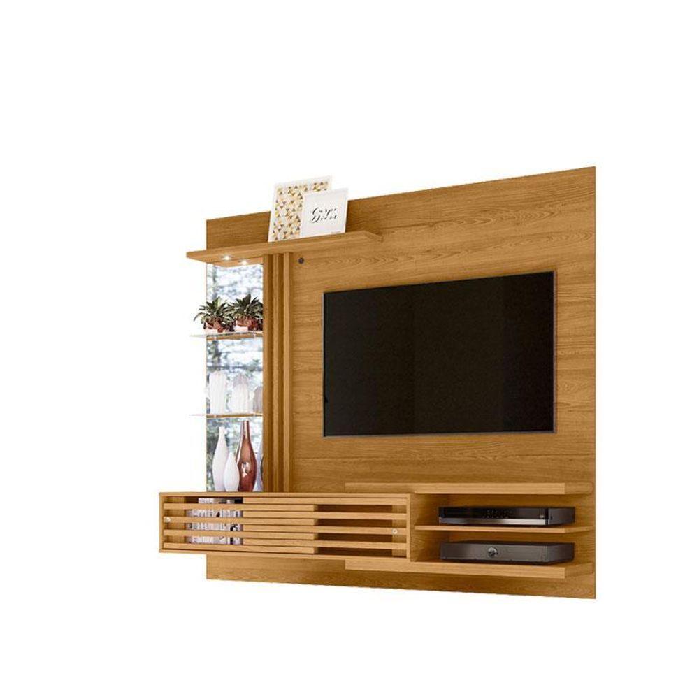 Estante Home Theater Bancada Suspensa Frizz Supreme Cumaru Com Aparador Estoril Cumaru Opala - Madetec - 2