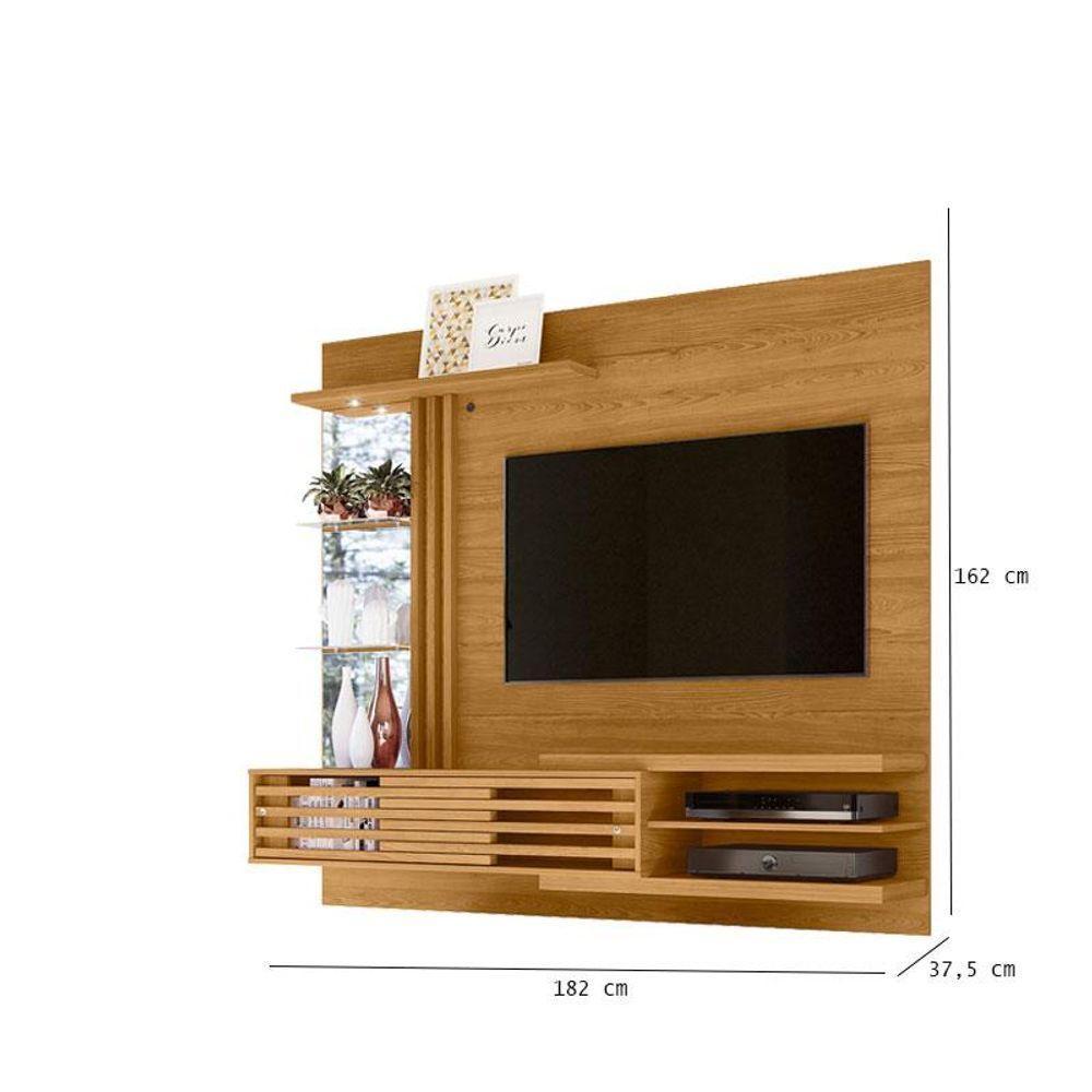 Estante Home Theater Bancada Suspensa Frizz Supreme Cumaru Com Aparador Estoril Cumaru Opala - Madetec - 3