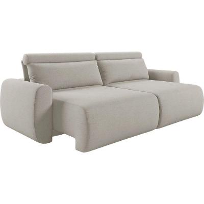 Sofá Retrátil E Reclinável Peony 2,40m Linho Cor Bege Claro 2372