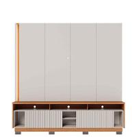 Estante Home Theater Jordão Com Pés Off White Freijó E Mesa De Centro Jeri Off White Freijó - Colibri - 3