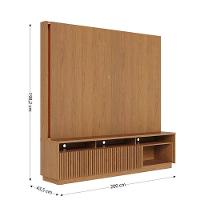 Estante Home Theater Jordão Freijó Com Mesa De Centro Jeri Off White Freijó - Colibri