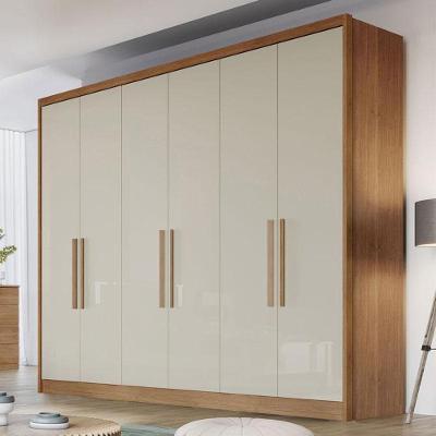 Guarda Roupa Casal Ambiente New Messina 6 Portas 4 Gavetas Cumaru 25 Fendi - Novo Horizonte