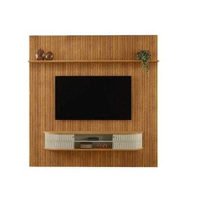 Estante Home Theater Com Bancada Suspensa New Bugatti Cumaru Opala - Madetec