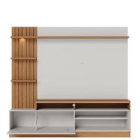 Estante Home Theater Maceió Com Pés Freijó Off White E Aparador Riviera Freijó – Colibri - 3