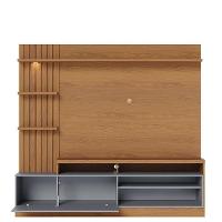 Estante Home Theater Maceió Com Pés Freijó Cinza Acetinado E Aparador Riviera Freijó – Colibri - 3