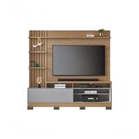 Estante Home Theater Maceió Com Pés Freijó Cinza Acetinado E Aparador Riviera Freijó – Colibri - 10