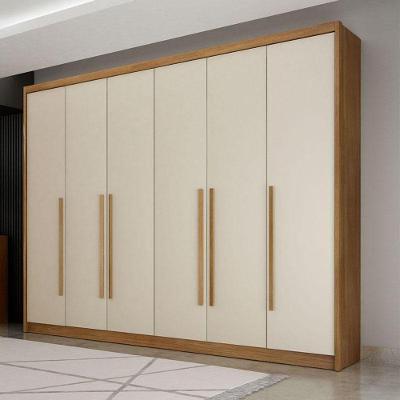 Guarda Roupa Casal Ambiente Bragança 6 Portas 6 Gavetas Cumaru 25 Fendi - Novo Horizonte