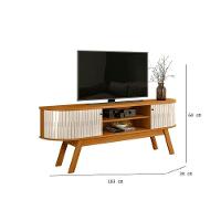 Painel Piso Teto New Guaporé Com Rack Bancada Valência New Laguna Ambiente Cinamomo Off White - Madetec - 7