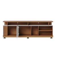 Rack Bancada Jurerê 1.8 Com Mesa De Centro Jeri Freijó Off White Matte E Aparador Riviera Freijó - Colibri - 3