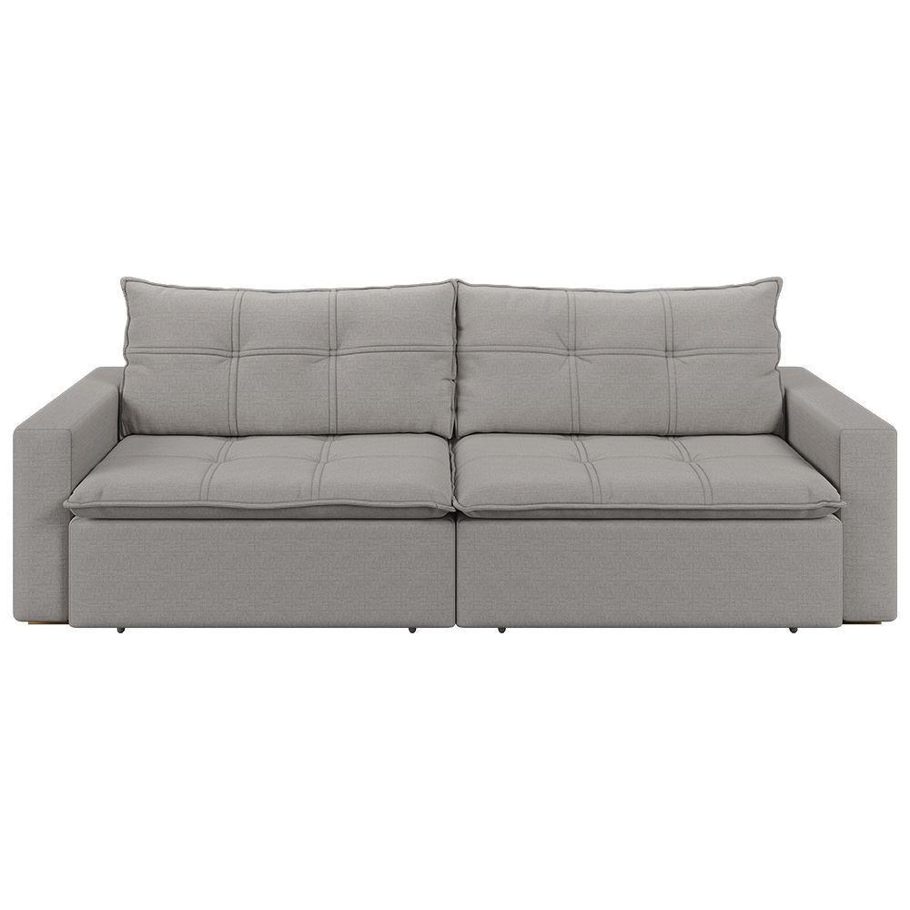 Sofá Retrátil E Reclinável Joinville 2,30m Linho Cor Grafite 2342 - 1