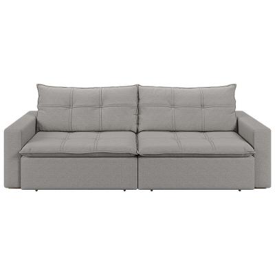 Sofá Retrátil E Reclinável Joinville 2,30m Linho Cor Grafite 2342