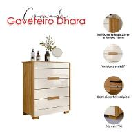 Guarda Roupa Casal Ms912 E Cômoda Dhara Freijó Off White - Moval - 6