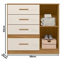 Guarda Roupa Casal Ms912 E Cômoda Vênus Freijó Off White- Moval - 7