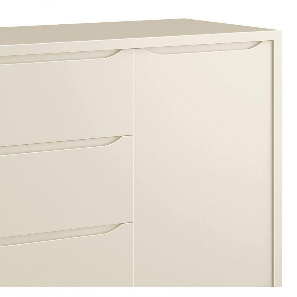 Cômoda Sapateira Théo New Areia Fosco Com Natural - Moveisaqui - 4