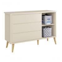 Cômoda Sapateira Théo New Areia Fosco Com Natural - Moveisaqui - 5