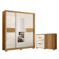 Guarda Roupa Casal Canadá E Cômoda Texas Freijó Off White - Moval - 1