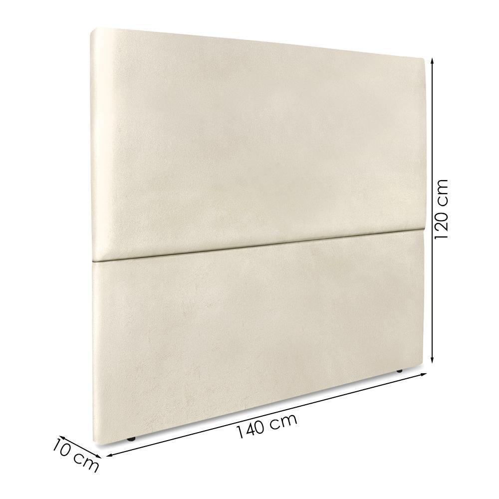 Cabeceira Casal 140 Cm Com Frame Luna Corino Bege Artte Bege - 3