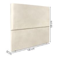 Cabeceira Casal 140 Cm Com Frame Luna Corino Bege Artte Bege - 3