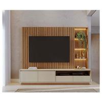Estante Home Theater Ambiente Cancún Freijó Off White Matte - Colibri - 2
