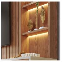 Estante Home Theater Ambiente Cancún Freijó Off White Matte - Colibri